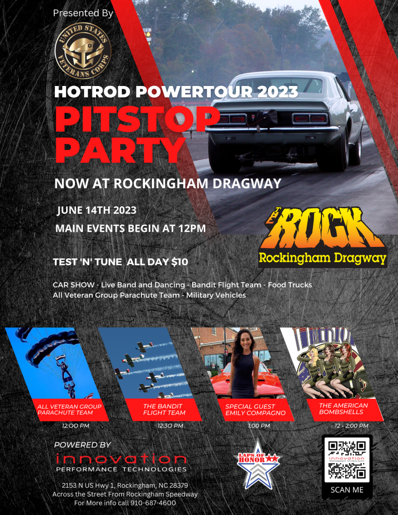 A flyer for the pitstop party.